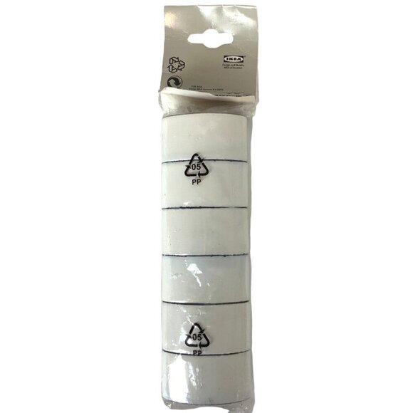 IKEA Heder Swedish Blue White Enamel Napkin Rings Set of 6 Katarina Brieditis - Picture 2 of 2